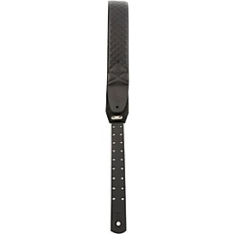 D&A Guitar Gear Pro-Performance Quilted Leather Straps Erebus Black 2.75 in.