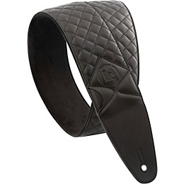 D&A Guitar Gear Pro-Performance Quilted Leather Straps Erebus Black 2.75 in.
