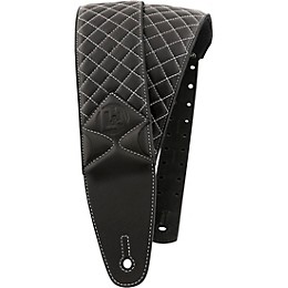 D&A Guitar Gear Pro-Performance Quilted Leather Straps Erebus Black - WS 2.75 in.