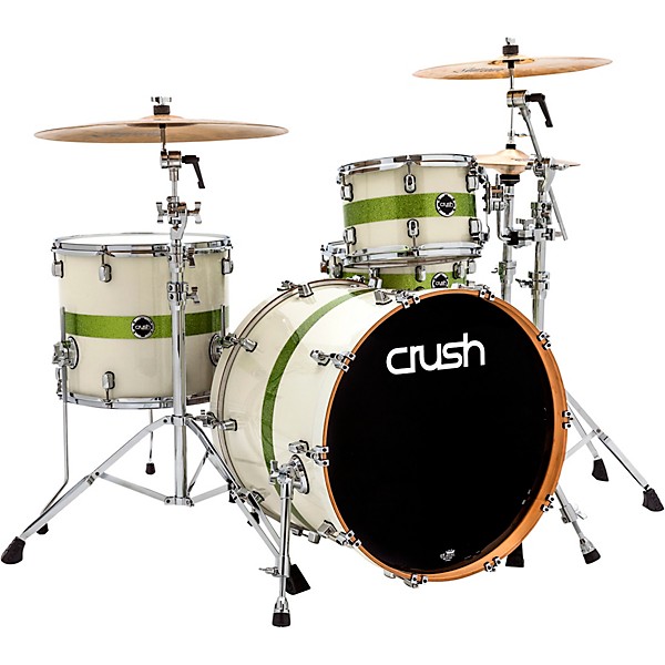 Open Box Crush Drums & Percussion Sublime E3 Maple 4-Piece Shell Pack with 22x18" Bass Drum Level 1 White Sparkle with Lim...
