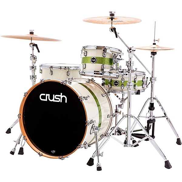 Open Box Crush Drums & Percussion Sublime E3 Maple 4-Piece Shell Pack with 22x18" Bass Drum Level 1 White Sparkle with Lim...