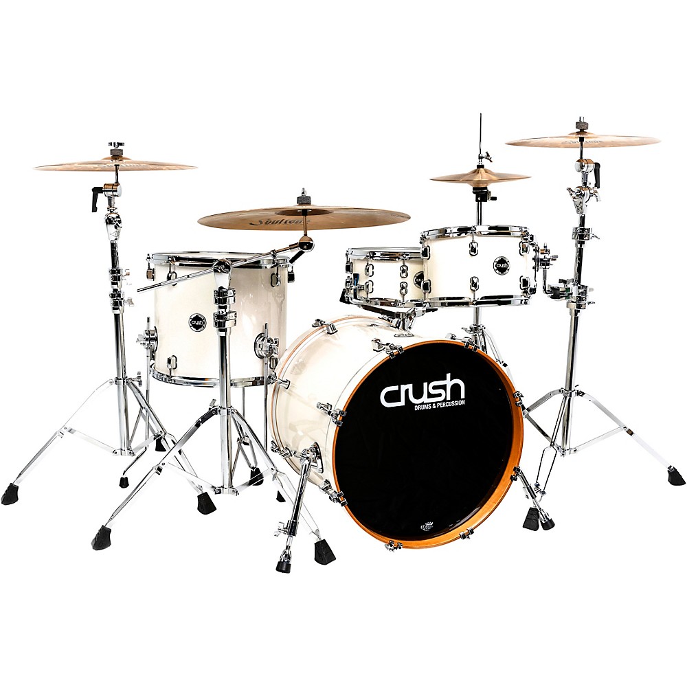 Crush Drums & Percussion Sublime E3 Maple 4-Piece Shell Pack With 20X18" Bass Drum White Multi Sparkle