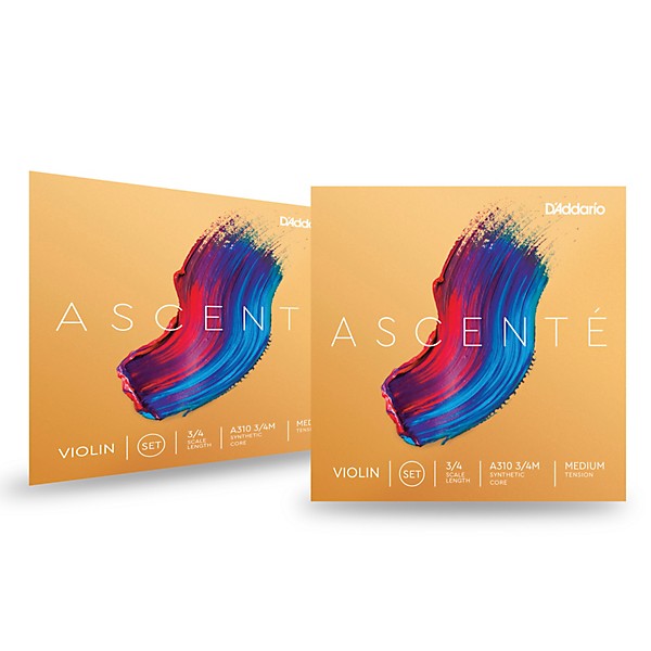 D'Addario Ascente Violin String Set 2 Box Special 3/4 Size, Medium