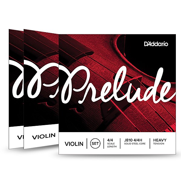 D'Addario Prelude Violin String Set 3 Box Special 4/4 Size, Heavy