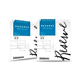 D'Addario Woodwinds Reserve Bb Clarinet Reeds 10-Pack, 2-Box Special 2.5