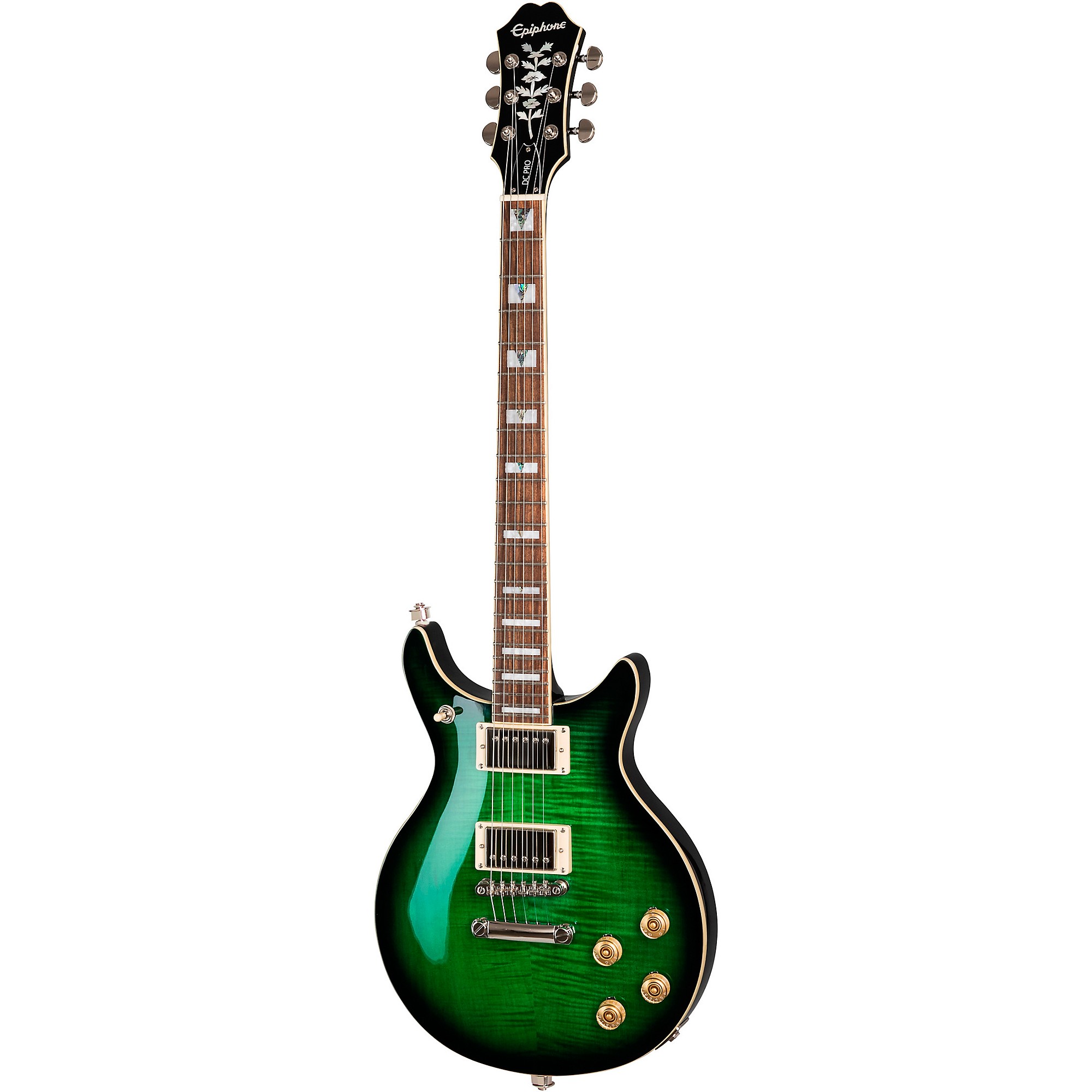 【10907】 Epiphone Les Paul DC PRO Green Epiphone DC Pro Electric Guitar - Wild Ivy | Sweetwater