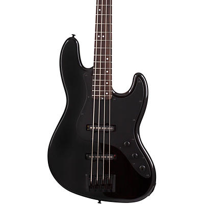 Schecter Guitar Research J-4 Rosewood Fingerboard Electric Bass Gloss Black Black Pickguard for sale