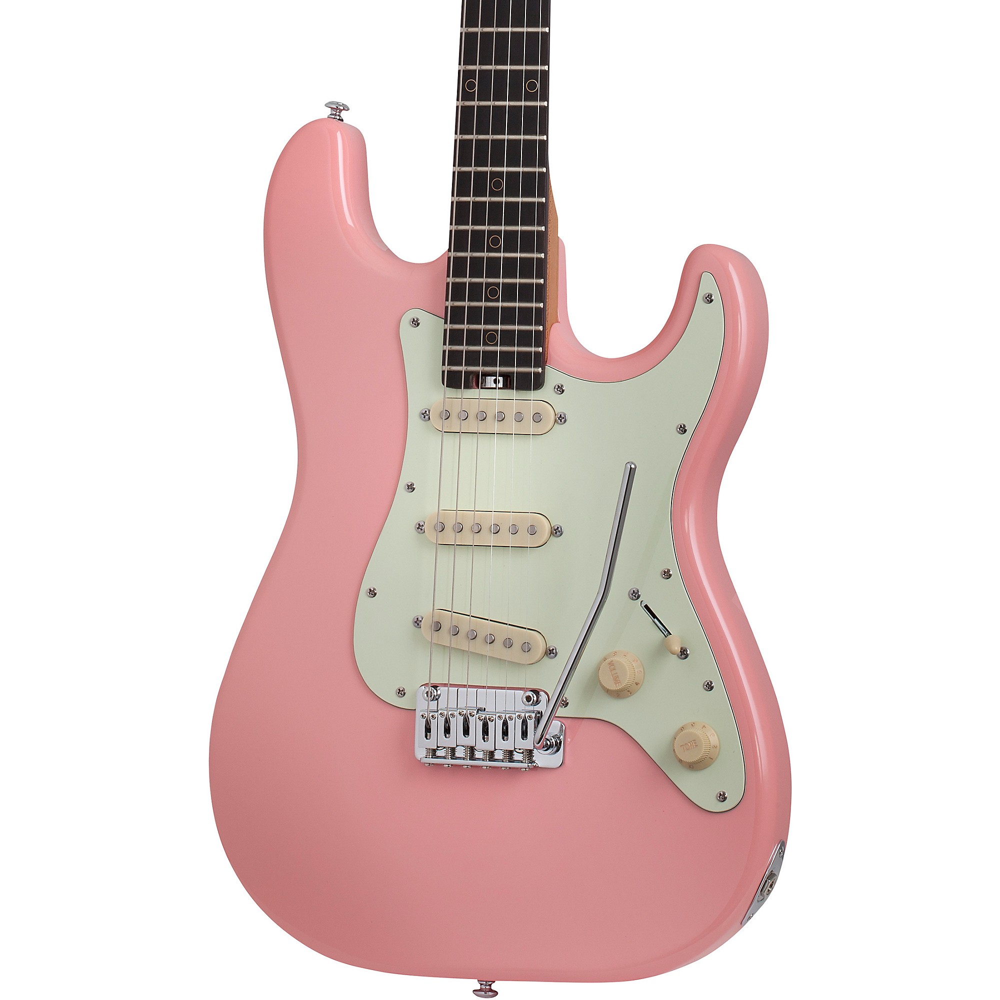 Schecter Guitar Research Nick Johnston Traditional Electric Guitar Atomic  Coral Mint Green Pickguard