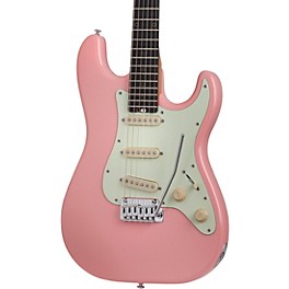 Schecter Guitar Resea... Schecter Guitar Research Nick Johnston Traditional Electric Guitar Atomic Coral Mint Green Pickguard