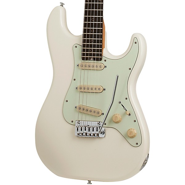Schecter Guitar Research Nick Johnston Traditional Electric Guitar Atomic Snow Mint Green Pickguard