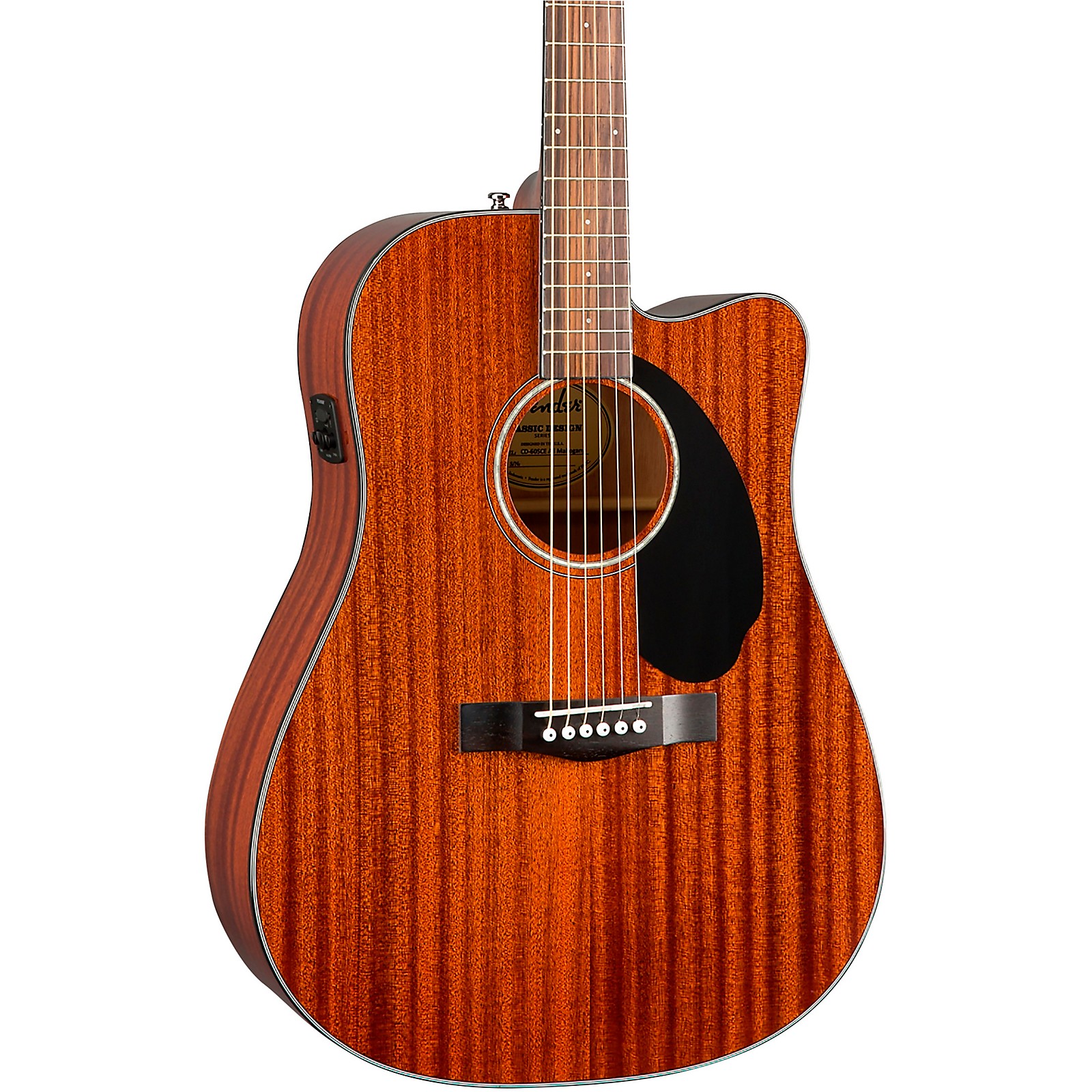 Fender CD-60SCE Dreadnought All-Mahogany Acoustic-Electric Guitar Natural