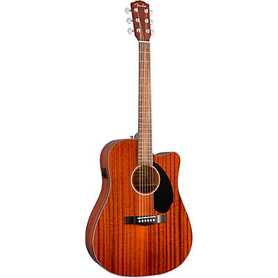 Fender Cd-60Sce Dreadnought All-Mahogany Acoustic-Electric Guitar Natural for sale