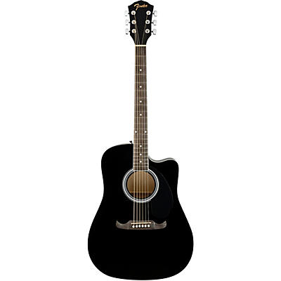 Fender Fa-125Ce Dreadnought Acoustic-Electric Guitar Black for sale