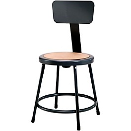 National Public Seating Heavy Duty Steel Stool With... National Public Seating Heavy Duty Steel Stool With Backrest 18" Black