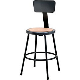 National Public Seating Heavy Duty Steel Stool With... National Public Seating Heavy Duty Steel Stool With Backrest 24" Black