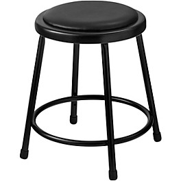 National Public Seating Heavy Duty Vinyl Padded Stee... National Public Seating Heavy Duty Vinyl Padded Steel Stool 18" Black