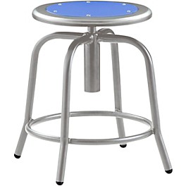 National Public Seating H... National Public Seating Height Adjustable Designer Stool 18" - 25" Blueberry Seat and Grey Frame