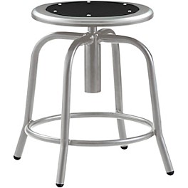 National Public Seating Heigh... National Public Seating Height Adjustable Designer Stool 18" - 25" Black Seat and Grey Frame