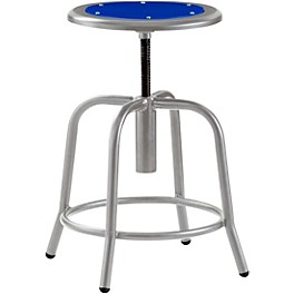 National Public Seatin... National Public Seating Height Adjustable Designer Stool 18" - 25" Persian Blue Seat and Grey Frame