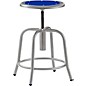 National Public Seating Height Adjustable Designer Stool 18" - 25" Persian Blue Seat and Grey Frame thumbnail