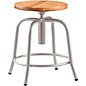 National Public Seating Height Adjustable Designer Stool 18" - 25" Wooden Seat and Grey Frame thumbnail