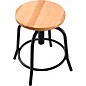 National Public Seating Height Adjustable Designer Stool 18" - 25" Wooden Seat and Black Frame thumbnail