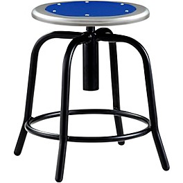 National Public Seati... National Public Seating Height Adjustable Designer Stool 18" - 25" Persian Blue Seat and Black Frame