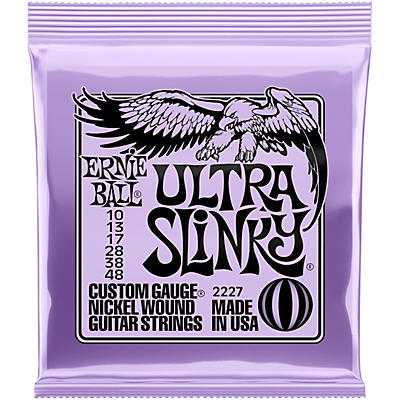 Ernie Ball Ultra Slinky Nickel Wound Electric Guitar Strings (10-48) for sale