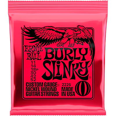 Ernie Ball Burly Slinky Nickel Wound Electric Guitar Strings (11-52) for sale