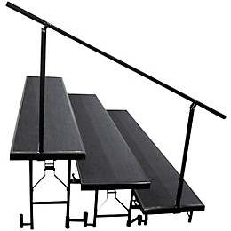 National Public Seating Side Guard Rails for Standard Risers 3-Level