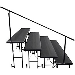 National Public Seating Side Guard Rails for Standard Risers 4-Level