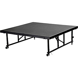 National Public Seating 16"-... National Public Seating 16"-24" Height Adjustable 4' x 4' TransFix Stage Platform Grey Carpet