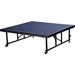 National Public Seating 16"-... National Public Seating 16"-24" Height Adjustable 4' x 4' TransFix Stage Platform Blue Carpet