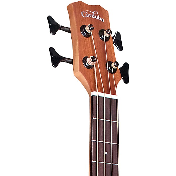Cordoba Mini II Bass MH-E Travel Bass Guitar Natural