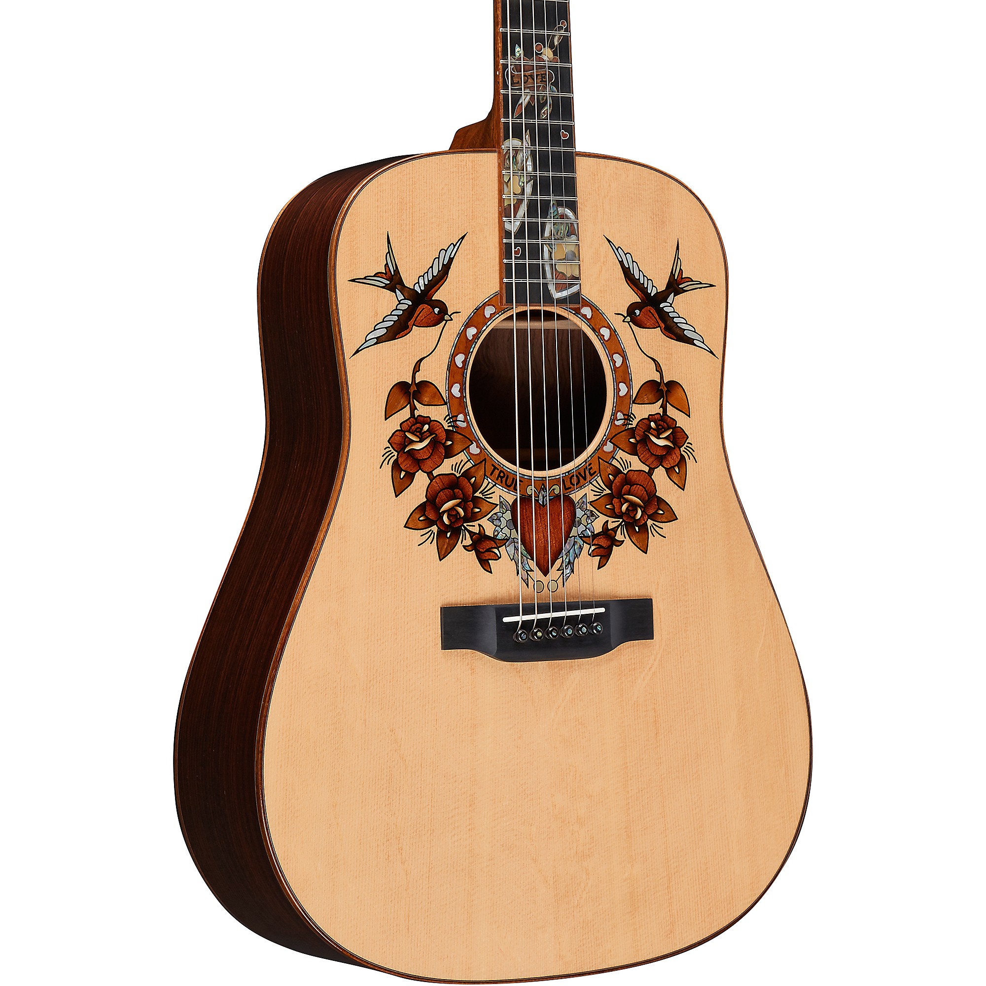 Buy Luna Safari Series Tattoo TravelSize Dreadnought Acoustic Guitar with  Accessory Bundle Online at desertcartINDIA