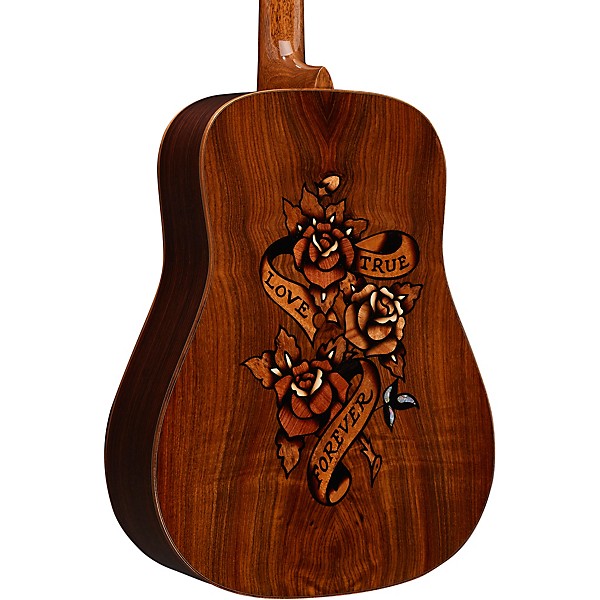 Martin True Love Sailor Jerry Dreadnought Acoustic Guitar Natural
