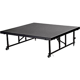 National Public Seating 24"-... National Public Seating 24"-32" Height Adjustable 4' x 4' TransFix Stage Platform Grey Carpet