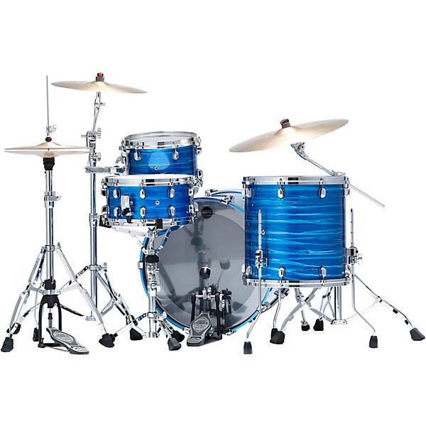 TAMA Starclassic Walnut/Birch 3-Piece Shell Pack With 22" Bass Drum Lacquer Ocean Blue Ripple