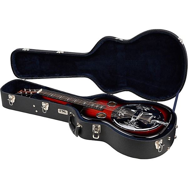 Beard Guitars Lotus Squareneck Acoustic-Electric Resonator Guitar Scarlet Burst