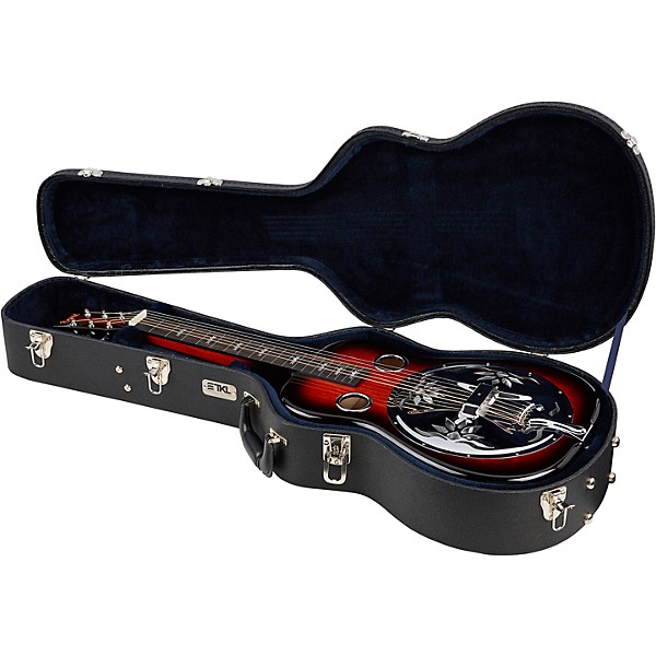 Beard Guitars Lotus Squareneck Acoustic-Electric Resonator Guitar Scarlet Burst