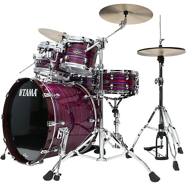 TAMA Starclassic Walnut/Birch 4-Piece Shell Pack With 22" Bass Drum Lacquer Phantasm Oyster