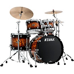 TAMA Starclassic Walnut/Birch 4-Piece Shell Pack With 22" Bass Drum Molten Brown Burst