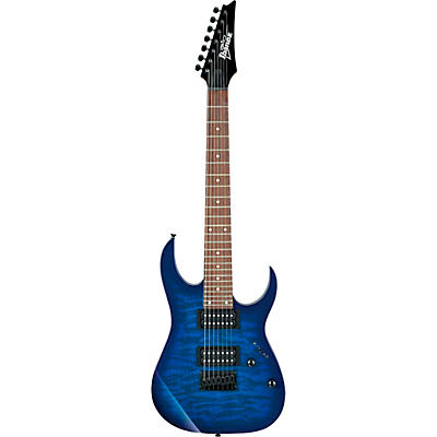 Ibanez Grg7221qa 7-String Electric Guitar Transparent Blue Burst for sale
