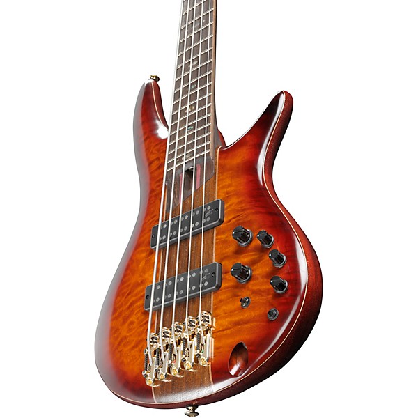 Ibanez SR2405W Quilted Maple Top 5-String Bass Brown Topaz Burst