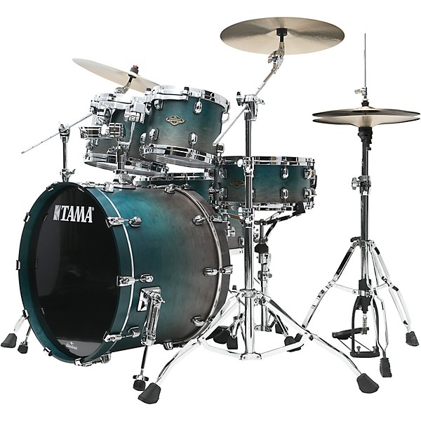 TAMA Starclassic Walnut/Birch 5-Piece Shell Pack with 22" Bass Drum Satin Sapphire Fade