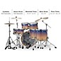 TAMA Starclassic Walnut/Birch 5-Piece Shell Pack with 22" Bass Drum Satin Purple Atmosphere Fade