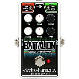Open Box Electro-Harmonix Nano Battalion Bass Preamp & Overdrive Effects Pedal Level 1