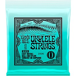 Ernie Ball Concert/Soprano Nylon Ball-End Ukulele Strings - Black Soprano/Concert