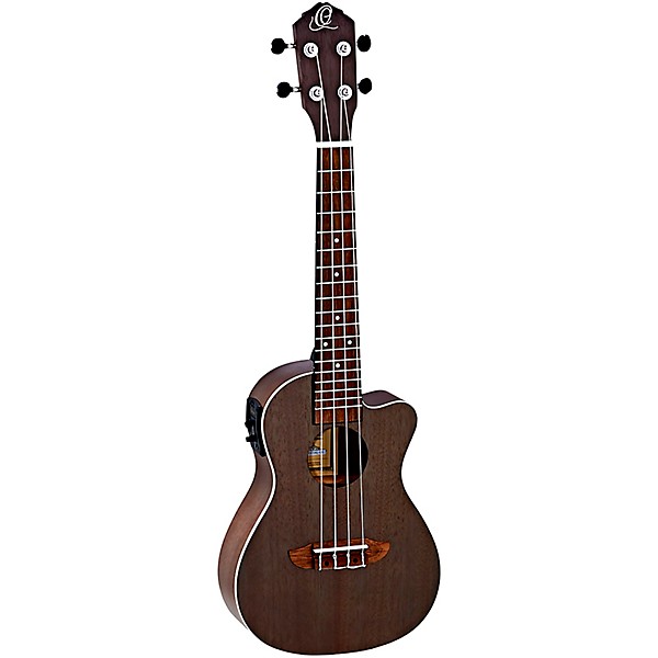 Ortega RUDAWN Earth Series Concert Ukulele Transparent Tequila Sunburst Coal Black