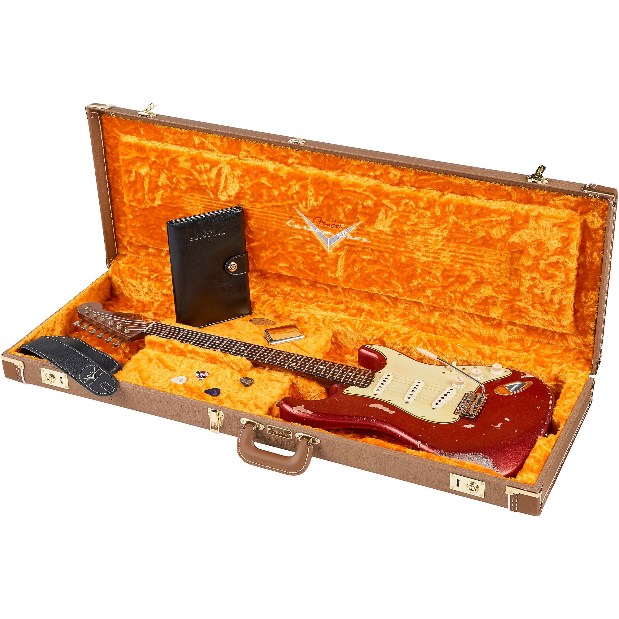 Platinum Fender Custom Shop Red Sparkle over Aztec Gold